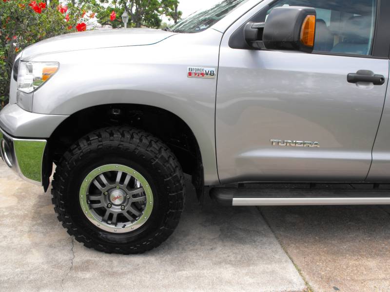TRD 17" Off-Road Wheels with Toyo Open Country M/T's 285/75/17.